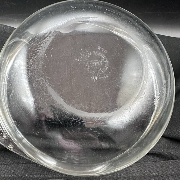 Vtg Pyrex Clear Glass Casserole w/ Etched Floral Lid 023 1.5 QT 623-C 1950s-60s - Picture 7 of 16